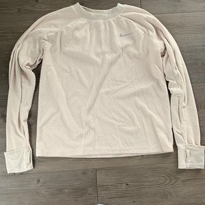 Nike running long sleeve - Woman’s Large - Tan - Lightly used